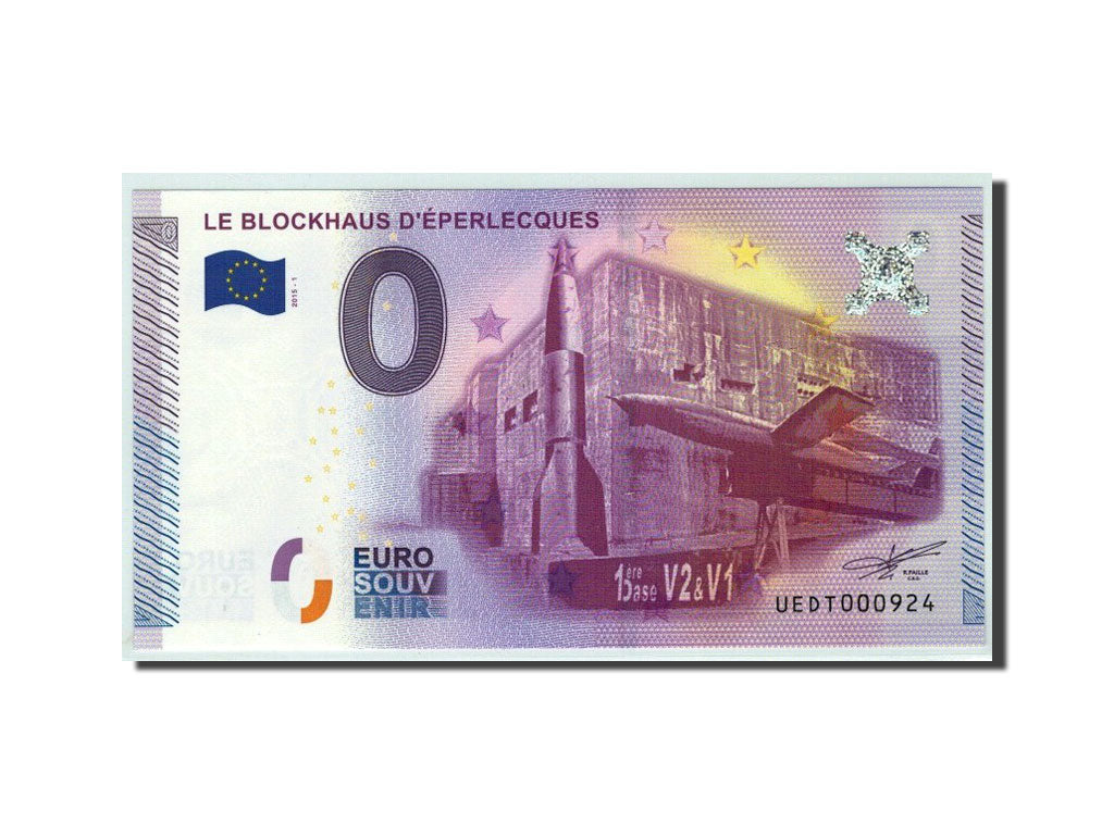 France, Billet Touristique - 0 Euro, 62/ Blockhaus Eperlecques, 2015, NEUF
