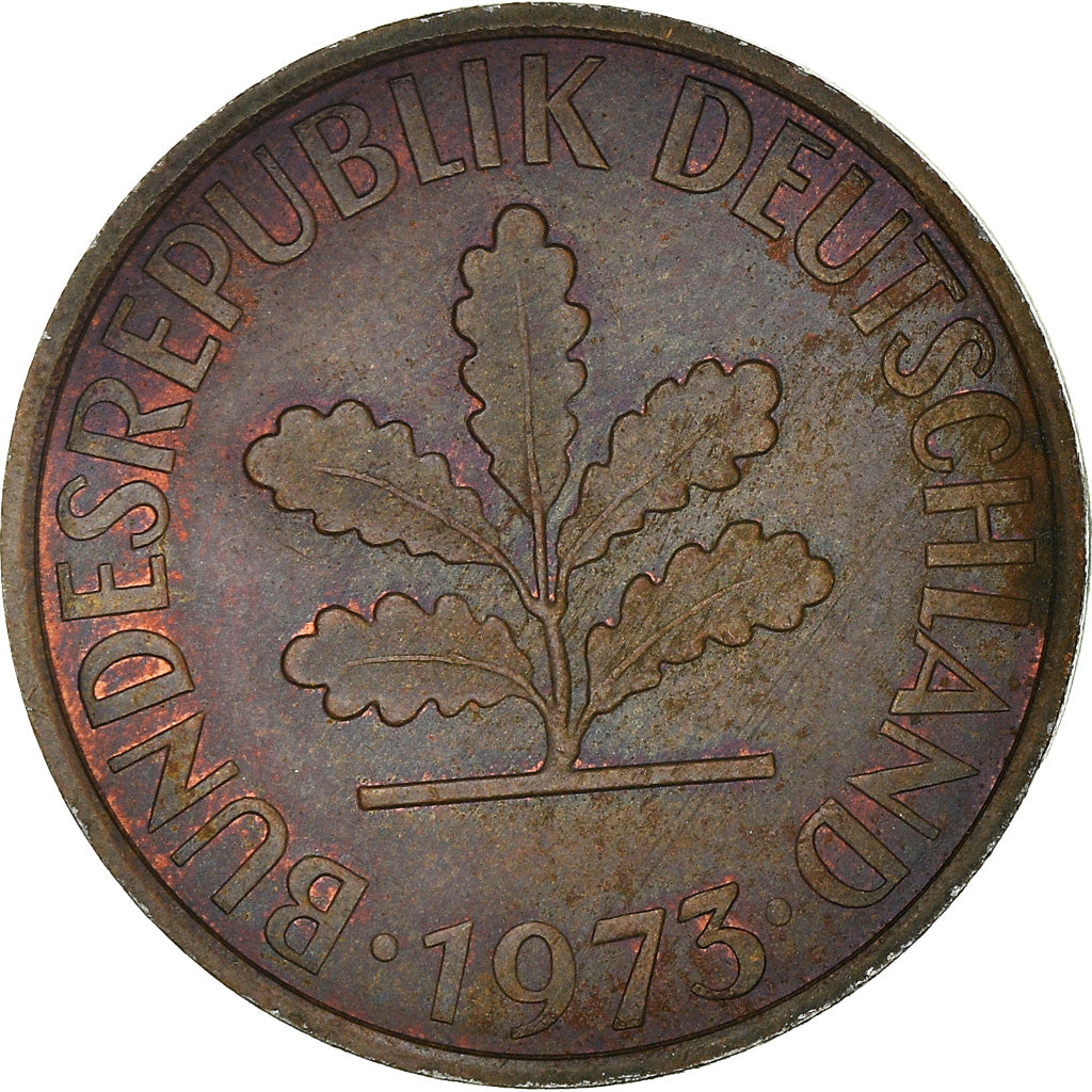 Moeda, ALEMANHA - REPÚBLICA FEDERAL, 2 Pfennig, 1973, Karlsruhe, EF(40-45)