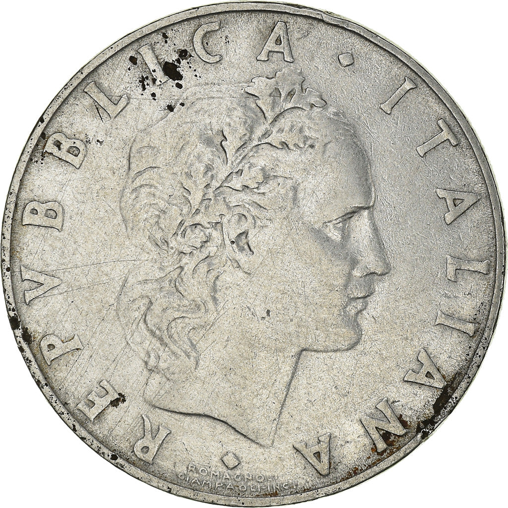 Munten, Italië, 50 Lire, 1956, Rome, FR, Stainless Steel, KM:95.1