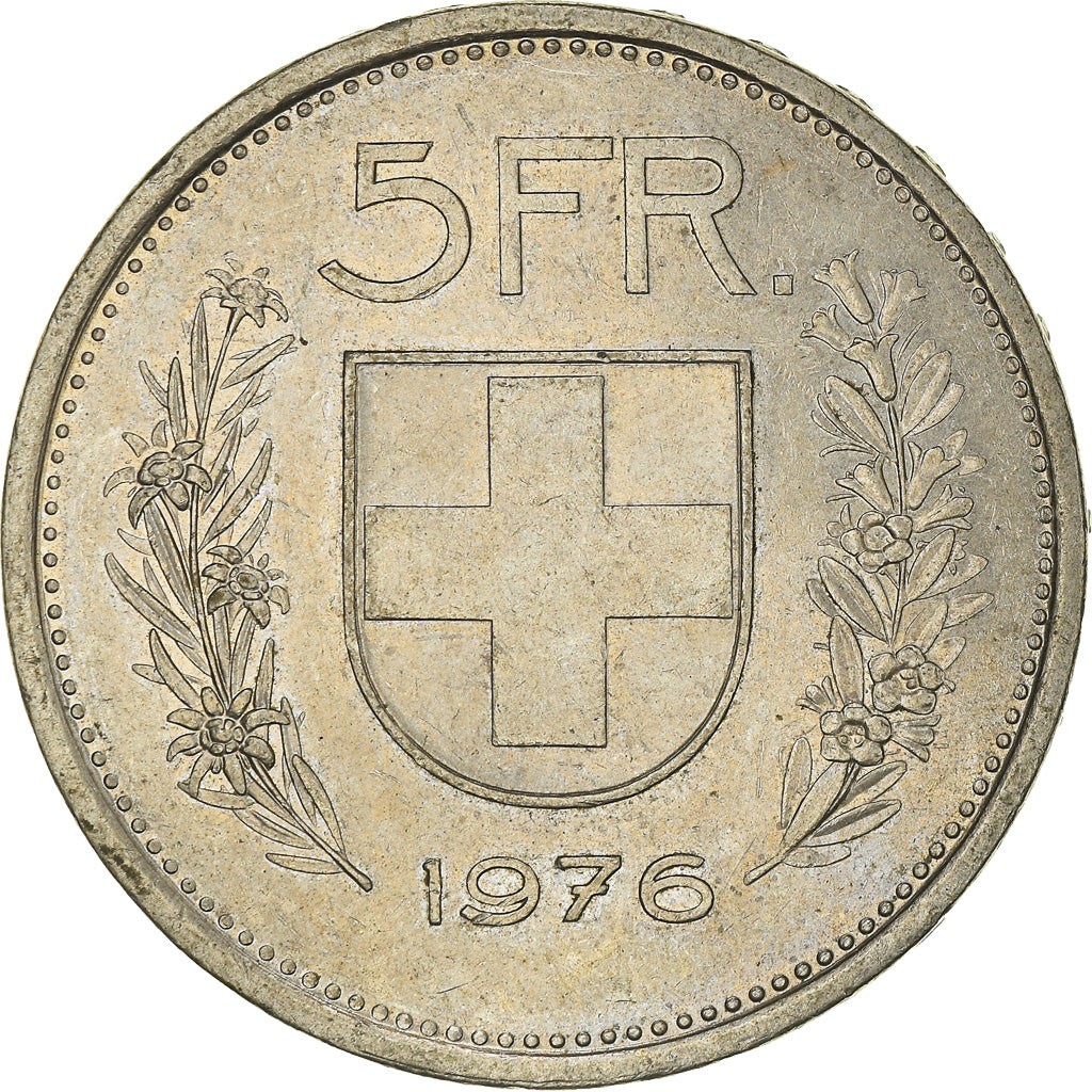 Moneta, Svizzera, 5 Francs, 1976, Bern, BB, Rame-nichel, KM:40a.1