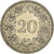 Münze, Schweiz, 20 Rappen, 1924, Bern, SS, Nickel, KM:29