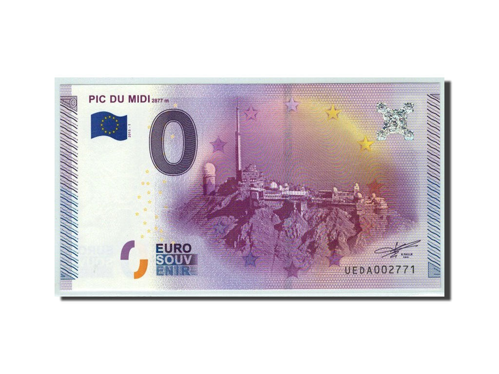 Frankrijk, Tourist Banknote - 0 Euro, 65/ Pic du Midi, 2015, NIEUW, n.v.t.