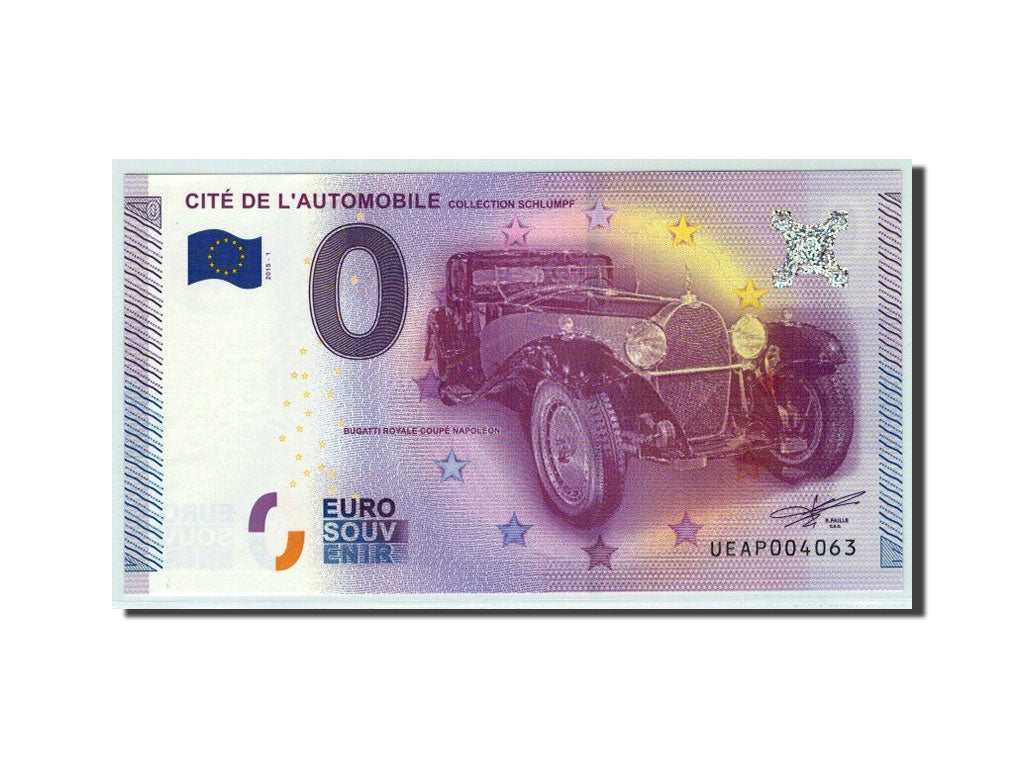 Francia, Tourist Banknote - 0 Euro, 68/ Cité de l'Automobile - Mulhouse, 2015