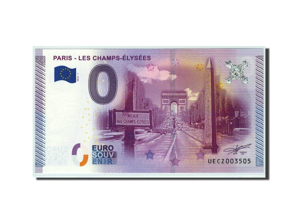 France, Tourist Banknote - 0 Euro, 75/ Paris - Champs-Elysées, 2015, UNC