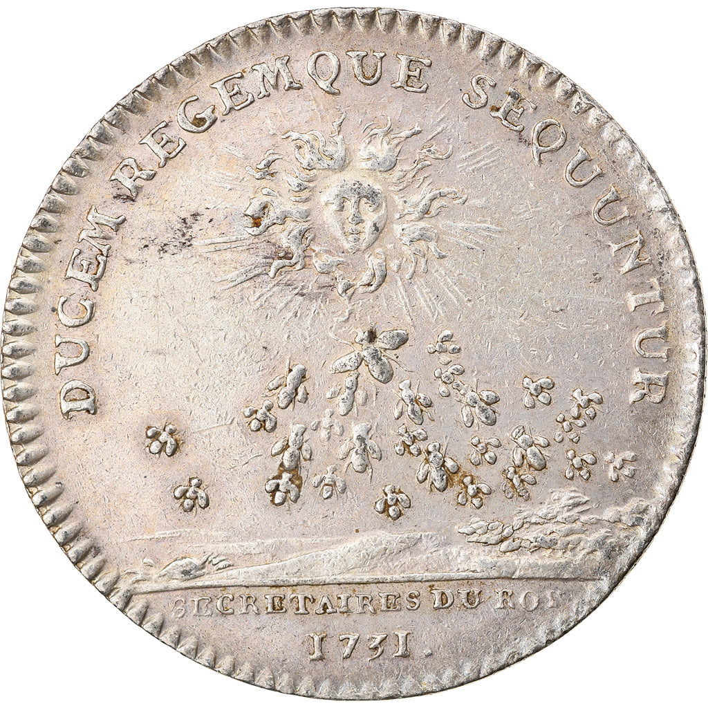 Frankreich, Token, Louis XV, Secrétaires du Roi, History, 1731, SS+, Silber