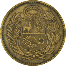 Moneda, Perú, Sol, 1949, Lima, MBC, Latón, KM:222