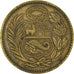 Moneda, Perú, Sol, 1949, Lima, MBC, Latón, KM:222