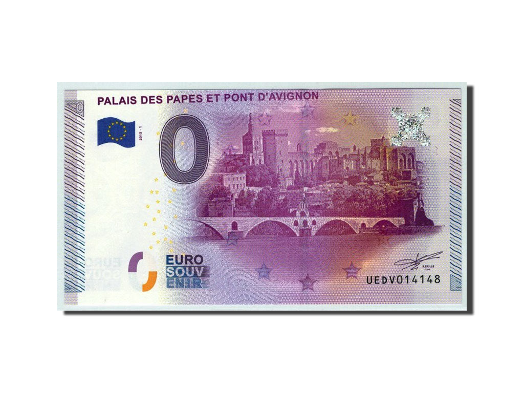 France, Tourist Banknote - 0 Euro, 84/ Palais des Papes - Avignon, 2015, UNC