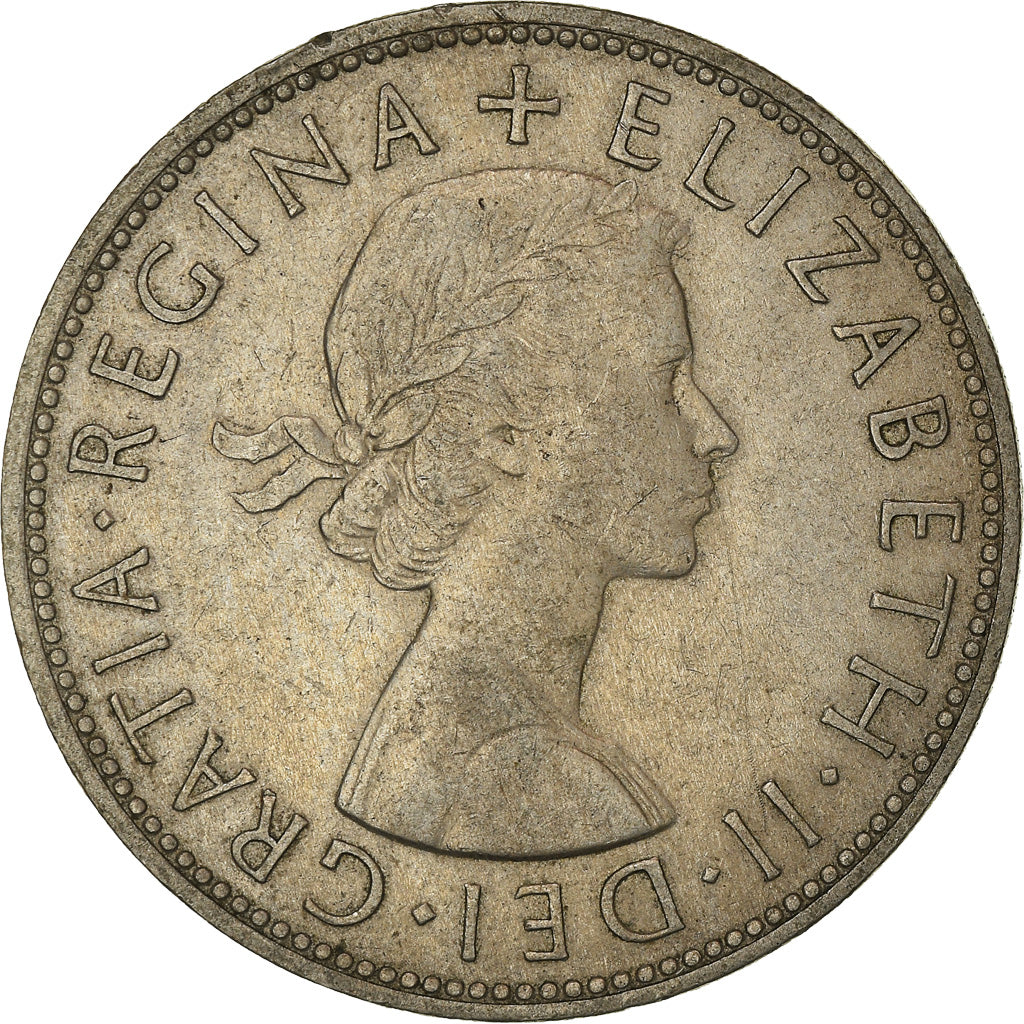 Coin, Great Britain, Elizabeth II, 1/2 Crown, 1964, EF(40-45), Copper-nickel