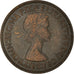 Moneta, Gran Bretagna, Elizabeth II, 1/2 Penny, 1953, MB+, Bronzo, KM:882