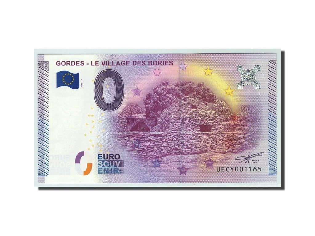 Francia, Tourist Banknote - 0 Euro, 84/ Village des Bories - Gordes, 2015, UNC