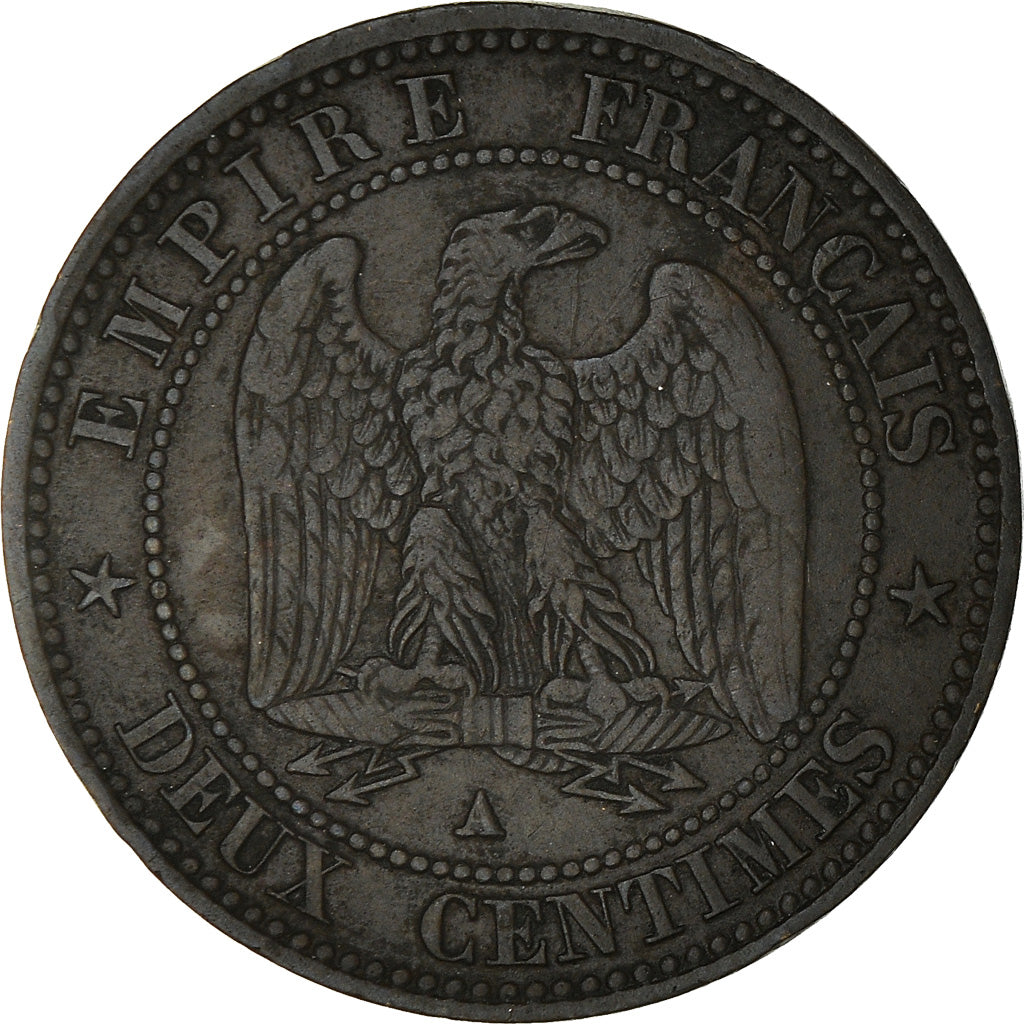 Coin, France, Napoleon III, Napoléon III, 2 Centimes, 1855, Paris, EF(40-45)