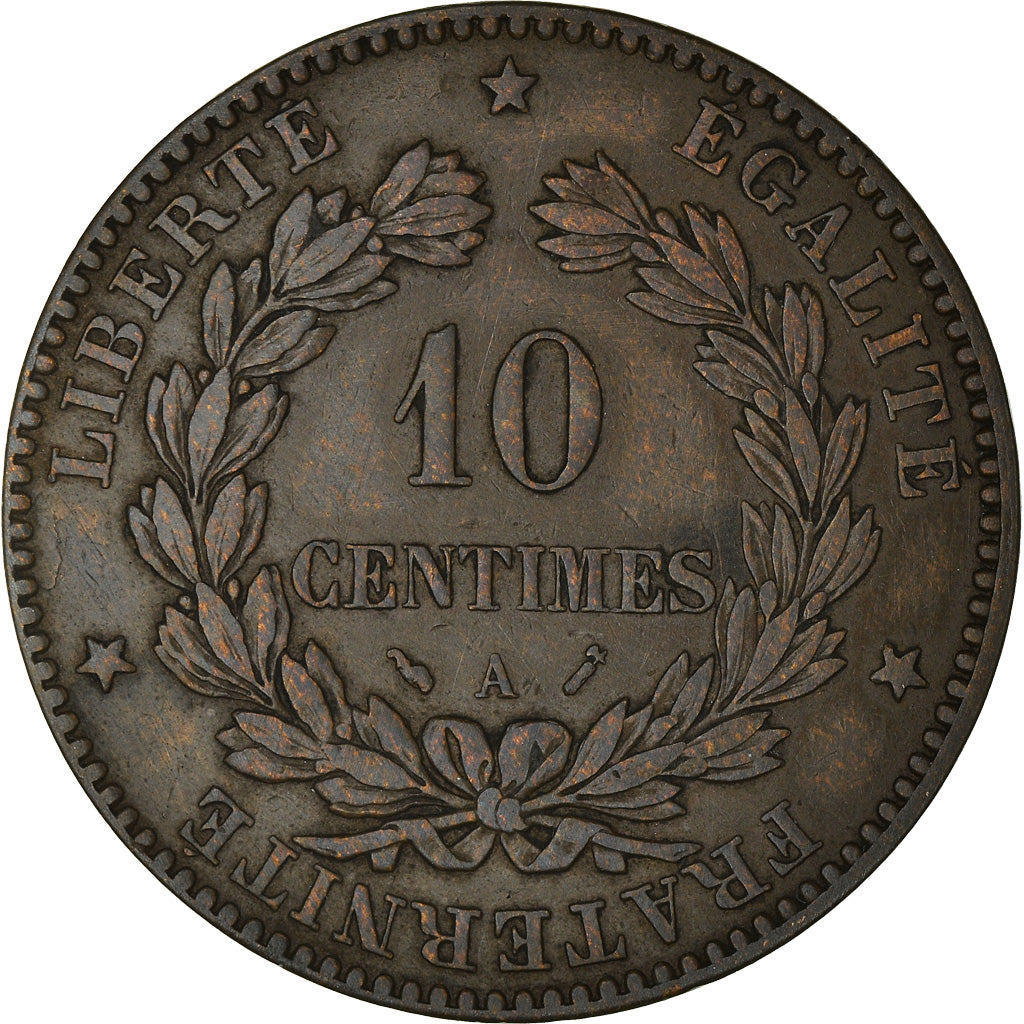 Munten, Frankrijk, Cérès, 10 Centimes, 1895, Paris, ZF, Bronzen, KM:815.1