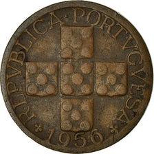 Coin, Portugal, 10 Centavos, 1956, VF(30-35), Bronze, KM:583