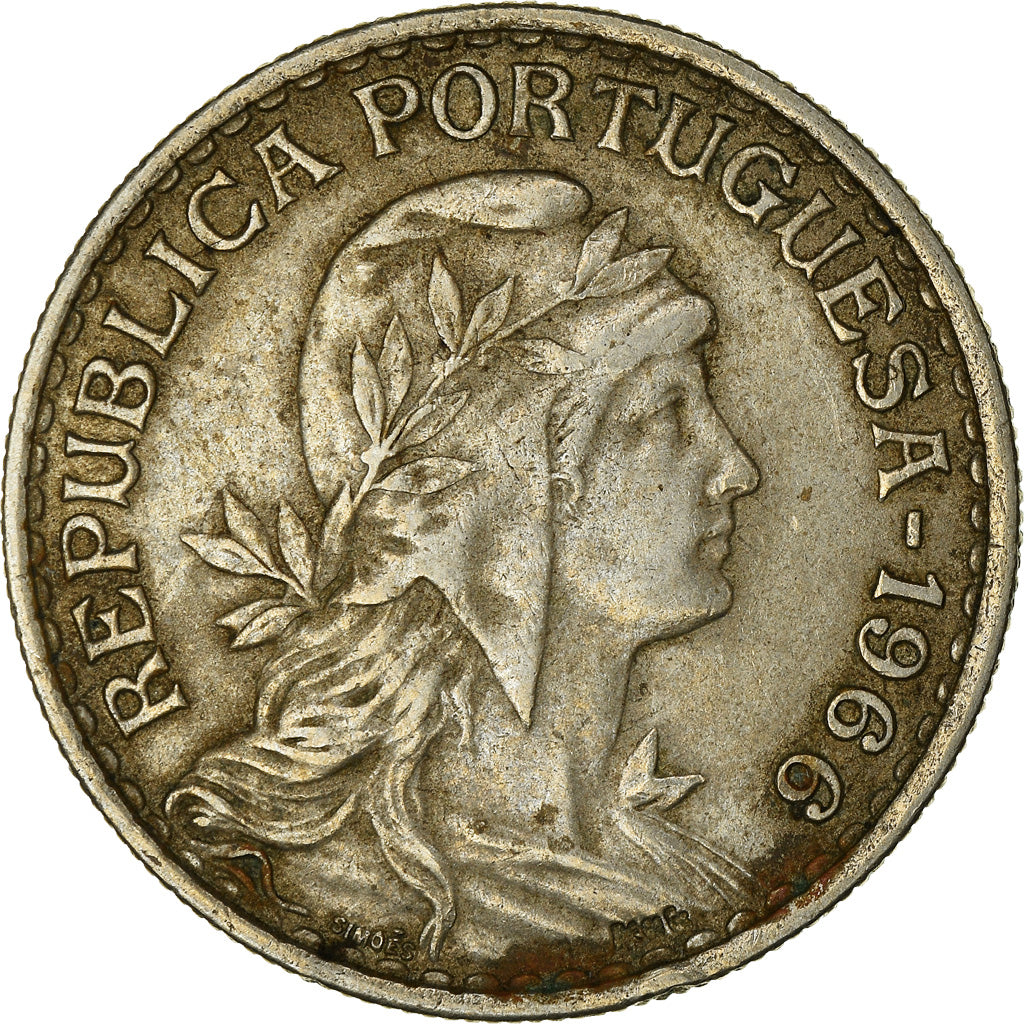 Coin, Portugal, Escudo, 1966, VF(30-35), Copper-nickel, KM:578
