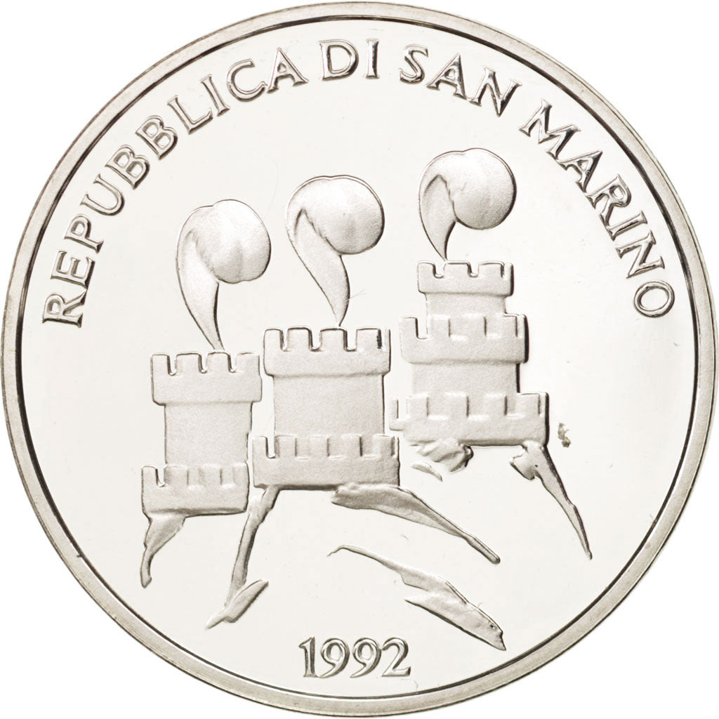 San Marino, 500 Lire, 1992, Rome, SPL, Argento, KM:276
