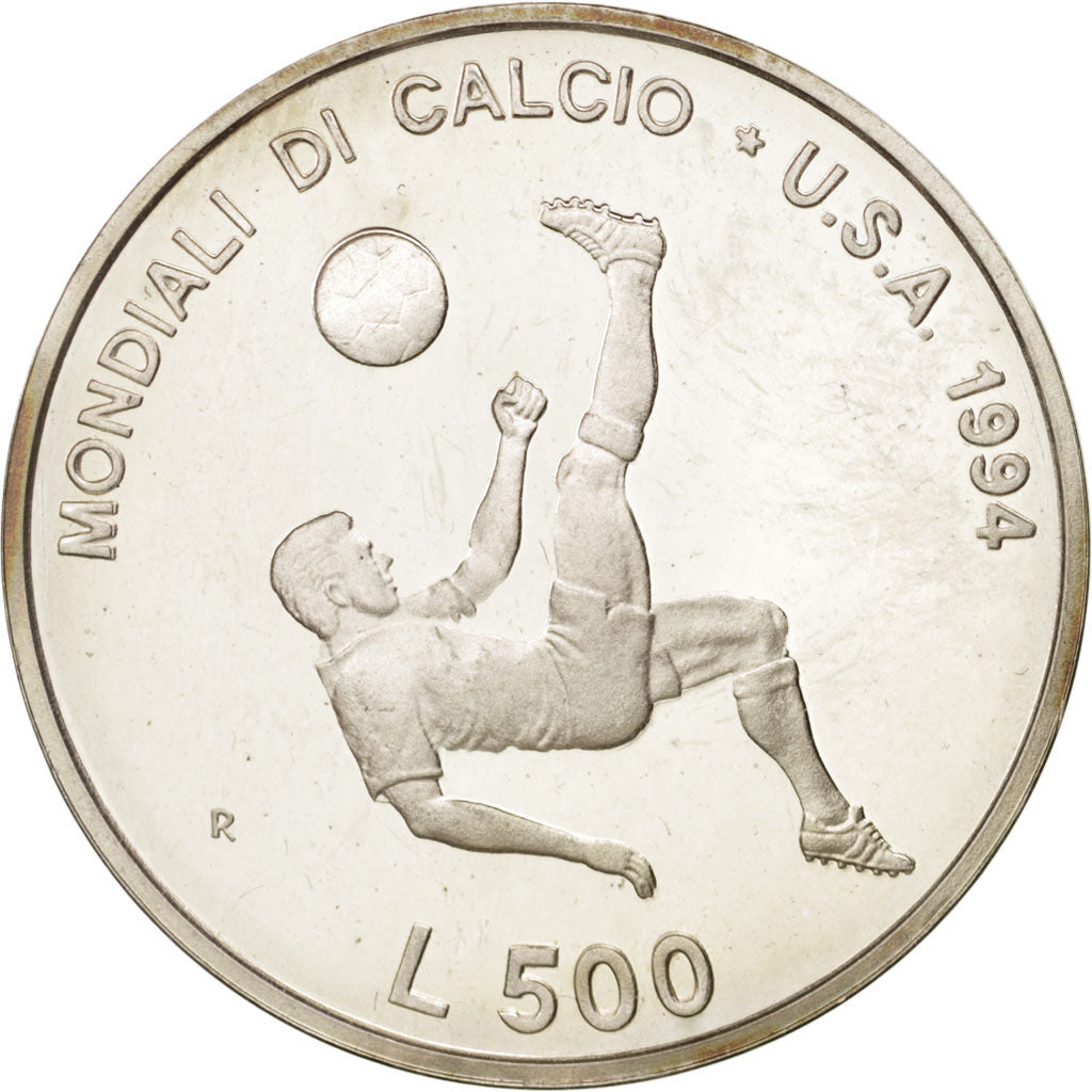 Moneta, San Marino, 500 Lire, 1994, Rome, SPL, Argento, KM:317