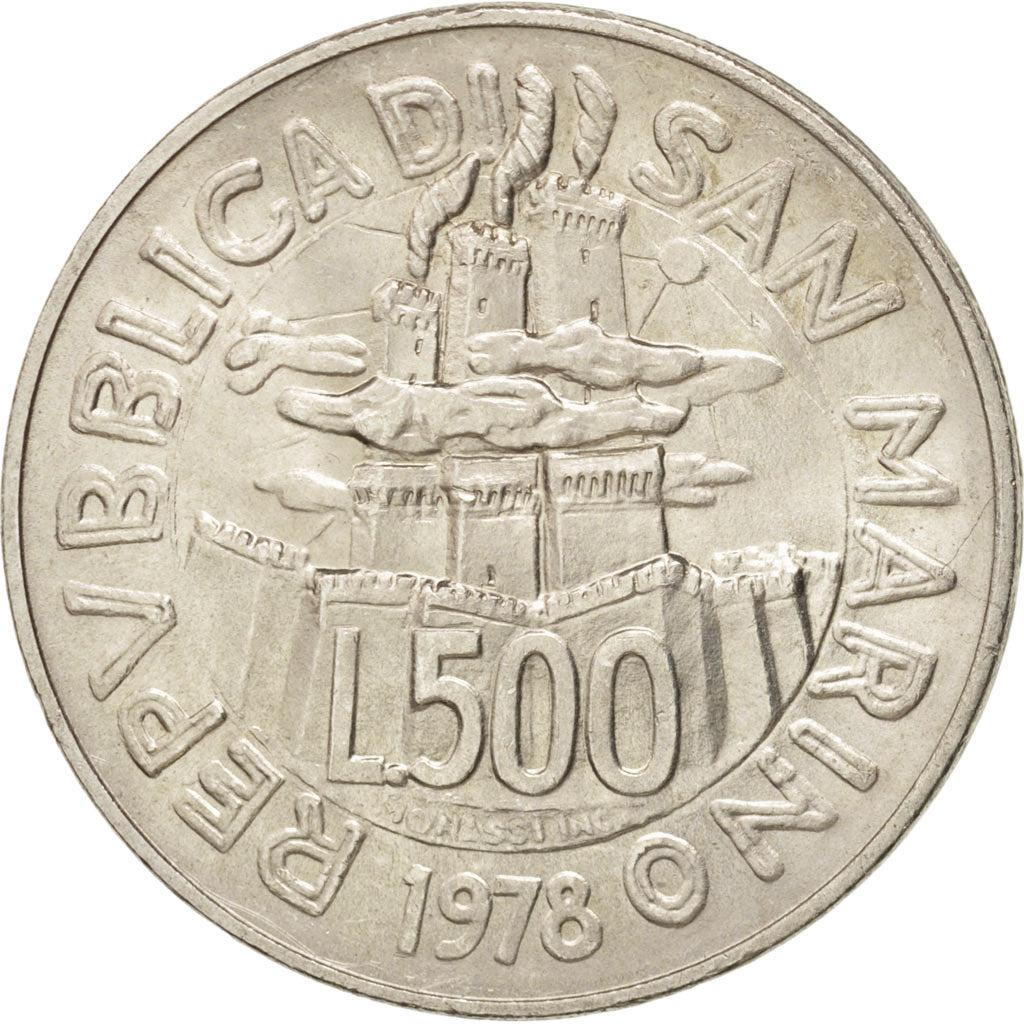 San Marino, 500 Lire, 1978, Rome, SPL, Argento, KM:84