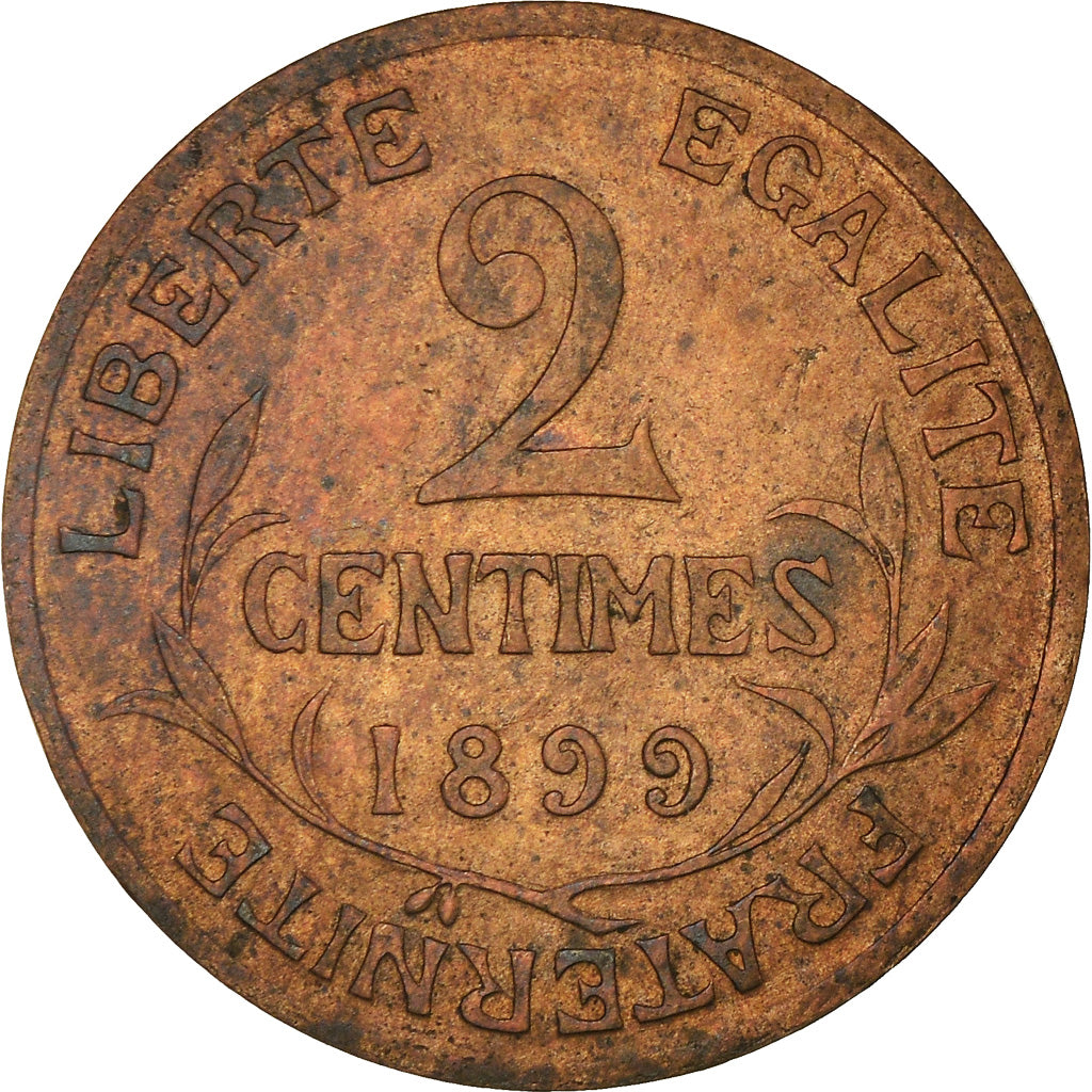 Moneta, Francia, Dupuis, 2 Centimes, 1899, Paris, BB, Bronzo, KM:841