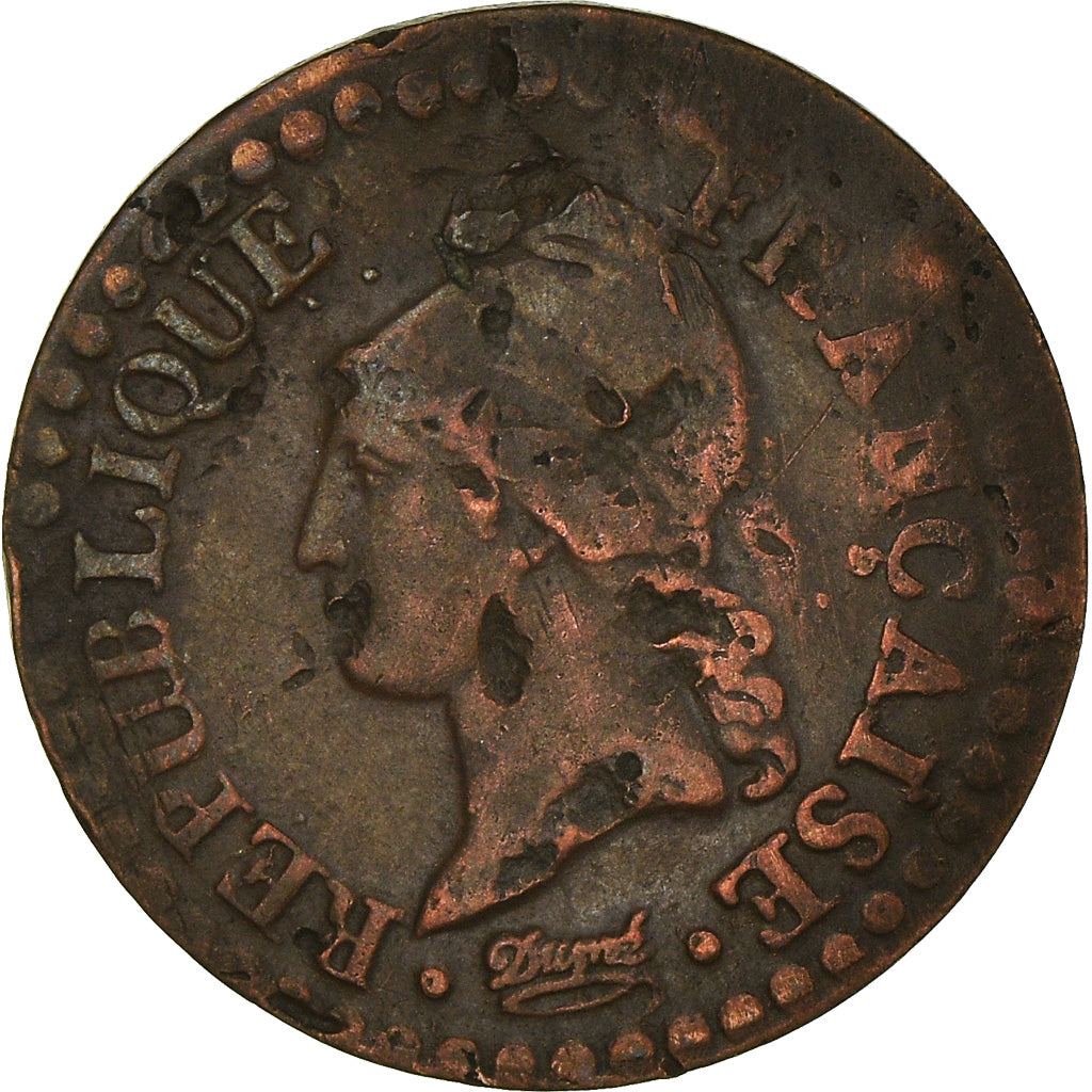 Monnaie, France, Dupré, Centime, AN 6, Paris, TB, Bronze, Gadoury:76, KM:646