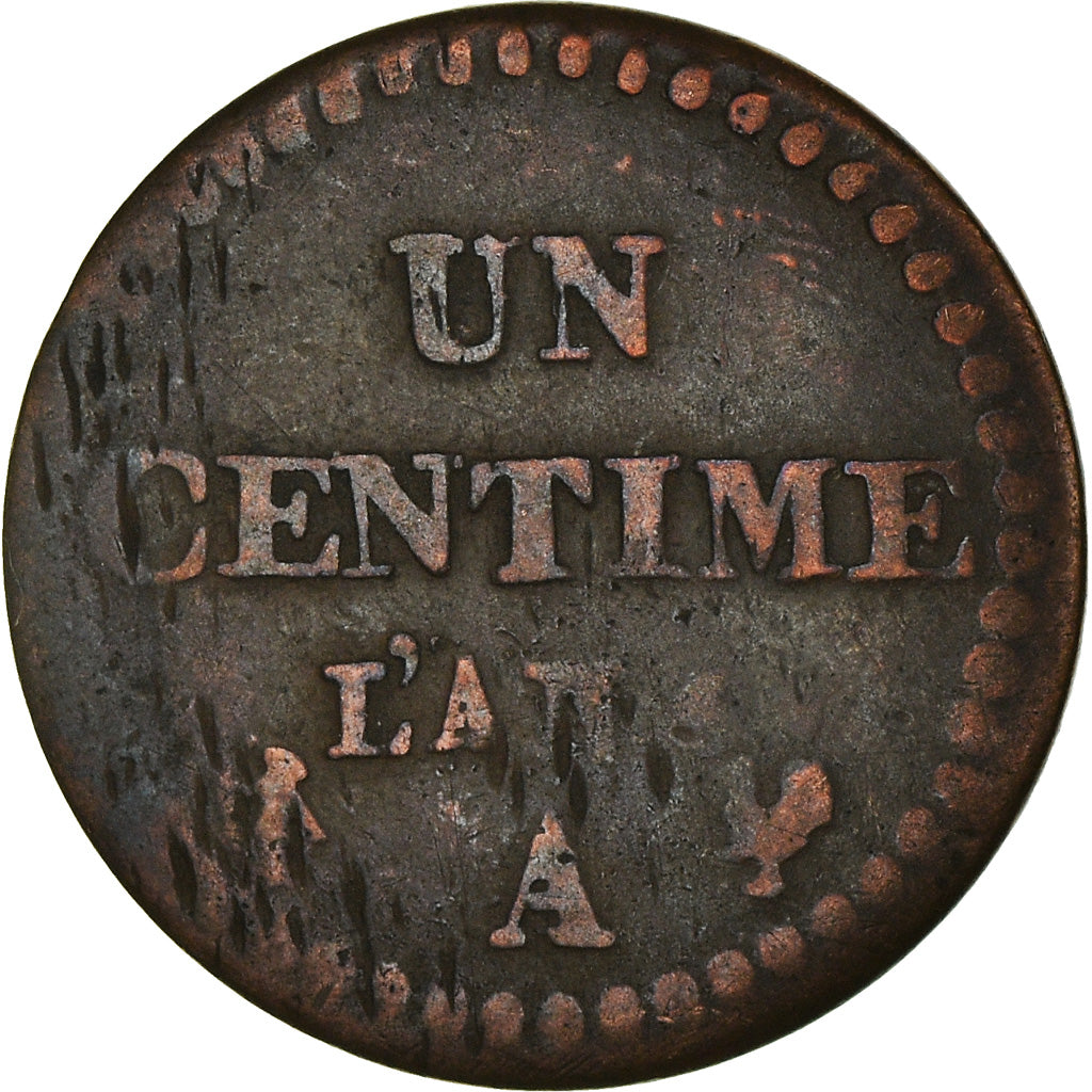 Münze, Frankreich, Dupré, Centime, AN 6, Paris, SGE+, Bronze, KM:646