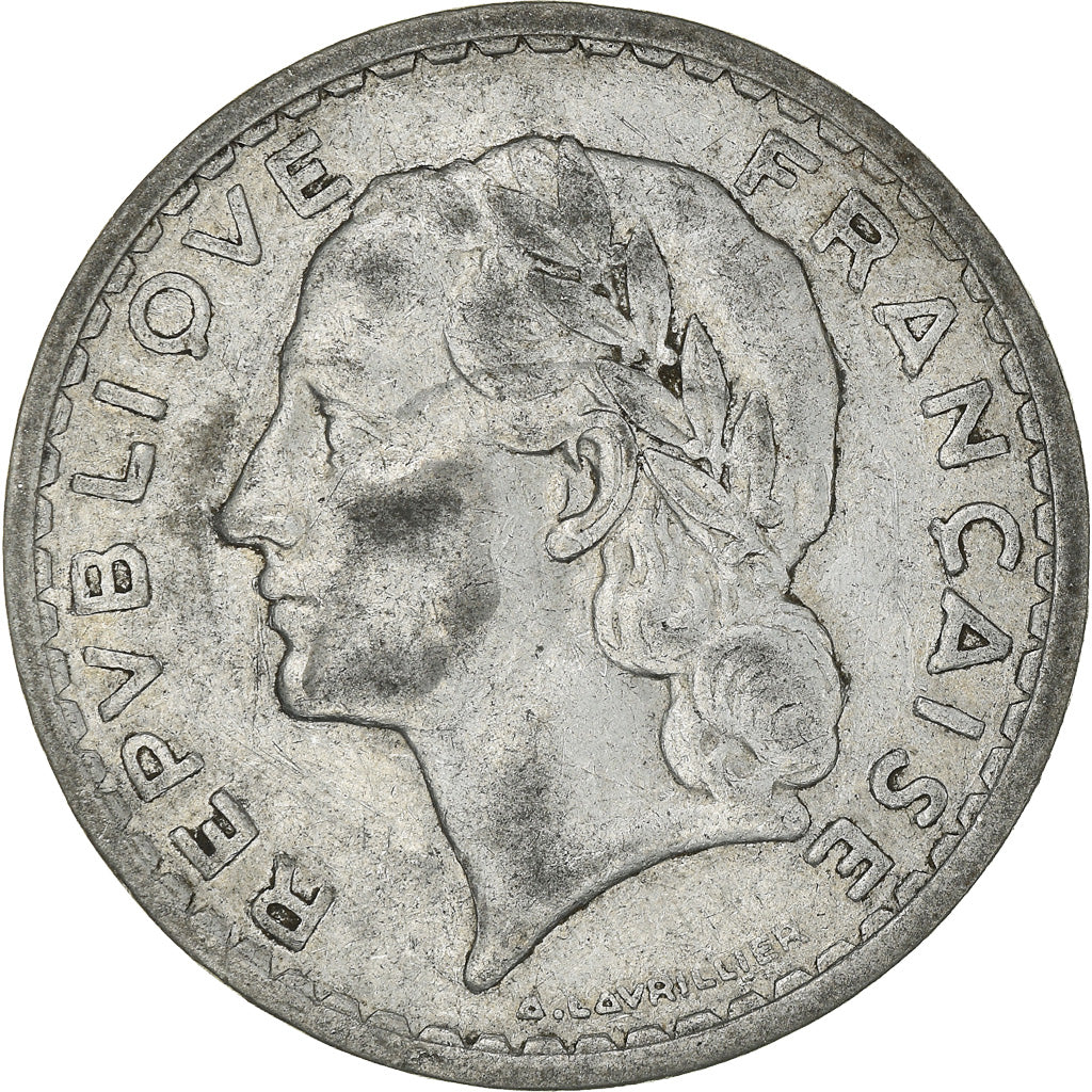 Coin, France, Lavrillier, 5 Francs, 1949, Beaumont - Le Roger, VF(20-25)