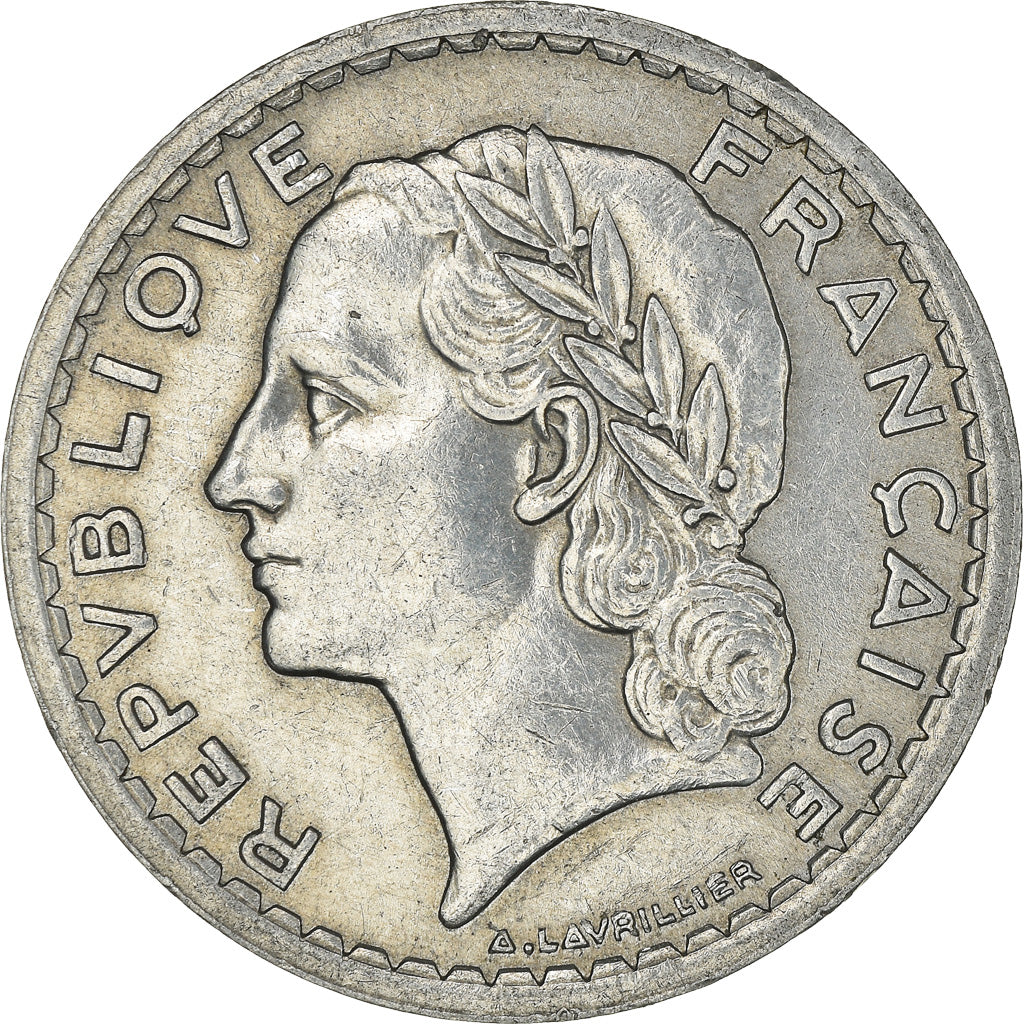 Monnaie, France, 5 Francs, 1945, Paris, TTB, Aluminium, Gadoury:766, KM:PE311