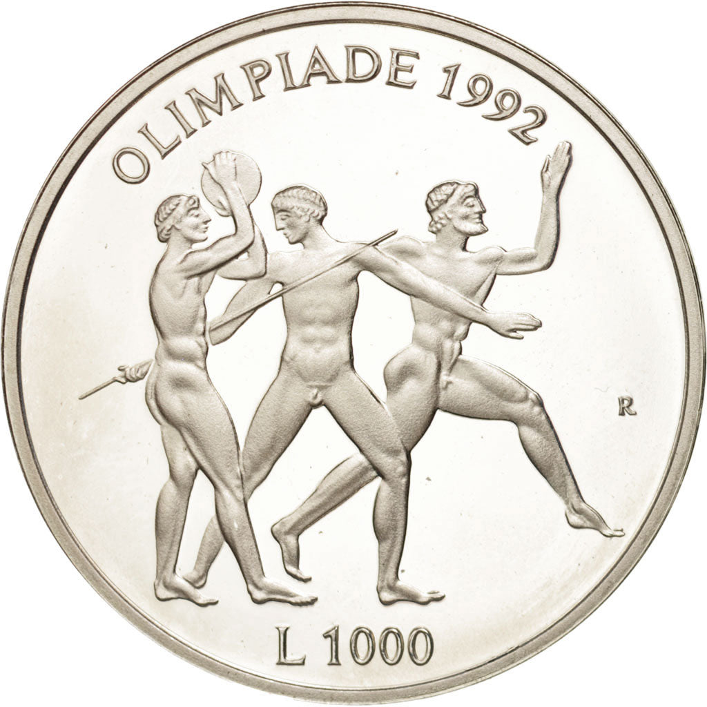 San Marino, 1000 Lire, 1992, Rome, MS(64), Silver, KM:277