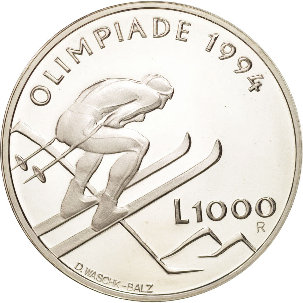 San Marino, 1000 Lire, 1994, Rome, SPL+, Argento, KM:316
