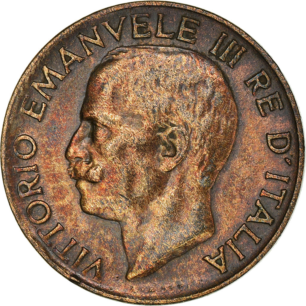 Coin, Italy, Vittorio Emanuele III, 5 Centesimi, 1925, Rome, AU(55-58), Bronze