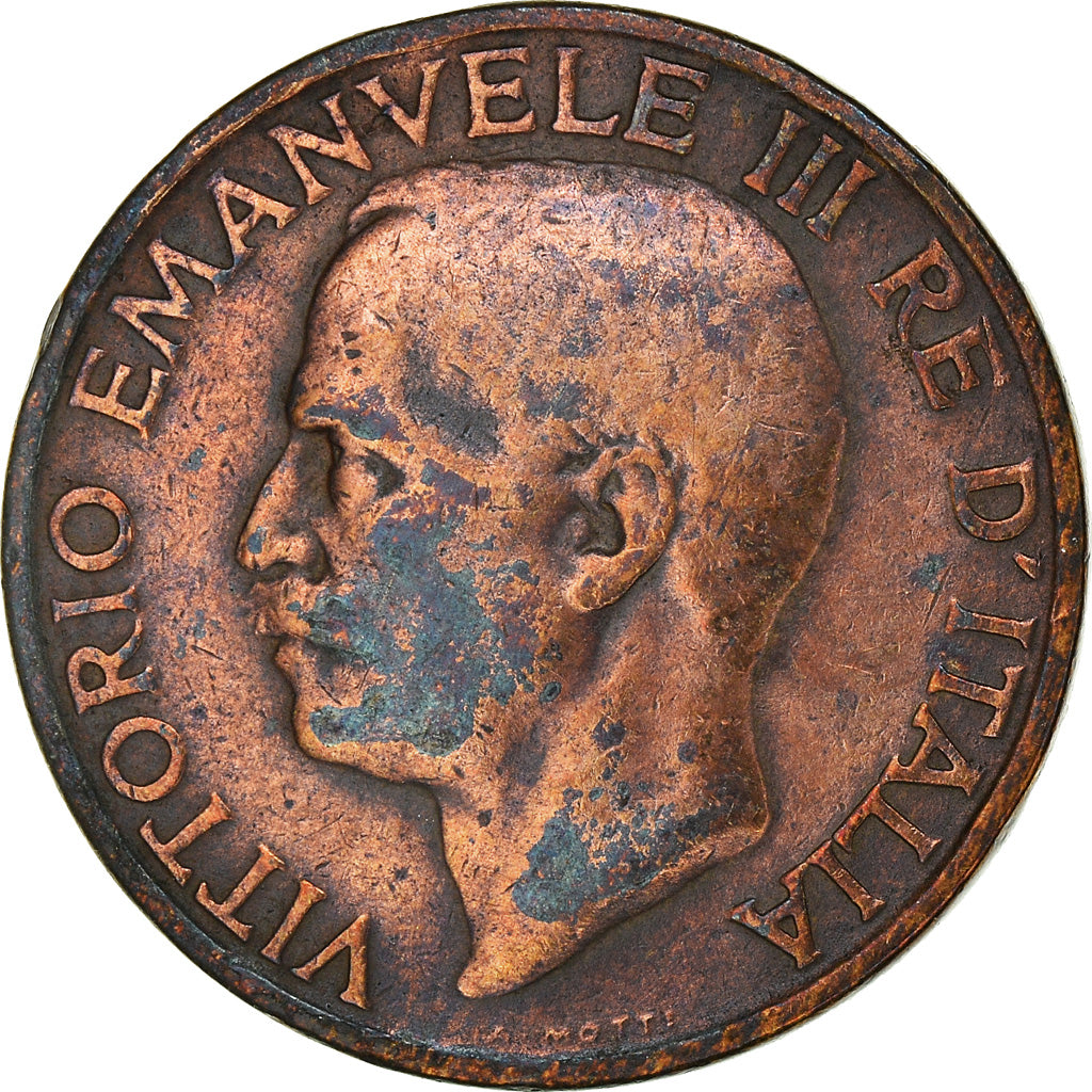 Moneda, Italia, Vittorio Emanuele III, 10 Centesimi, 1933, Rome, BC+, Bronce