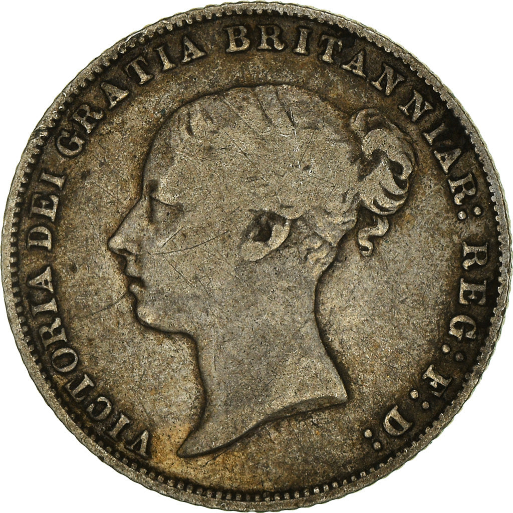 Coin, Great Britain, Victoria, 6 Pence, 1865, VF(20-25), Silver, KM:733.2