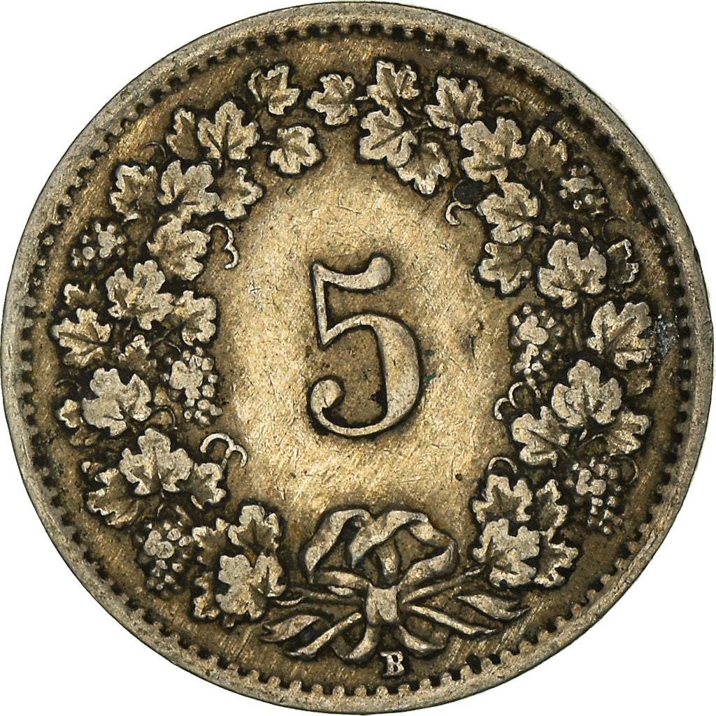 Moneta, Svizzera, 5 Rappen, 1931, Bern, MB+, Rame-nichel, KM:26