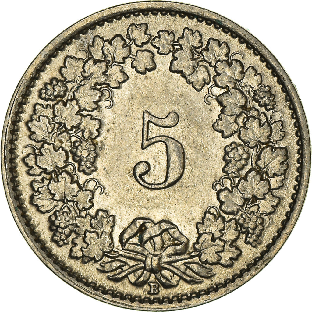 Coin, Switzerland, 5 Rappen, 1933, Bern, VF(20-25), Nickel, KM:26b