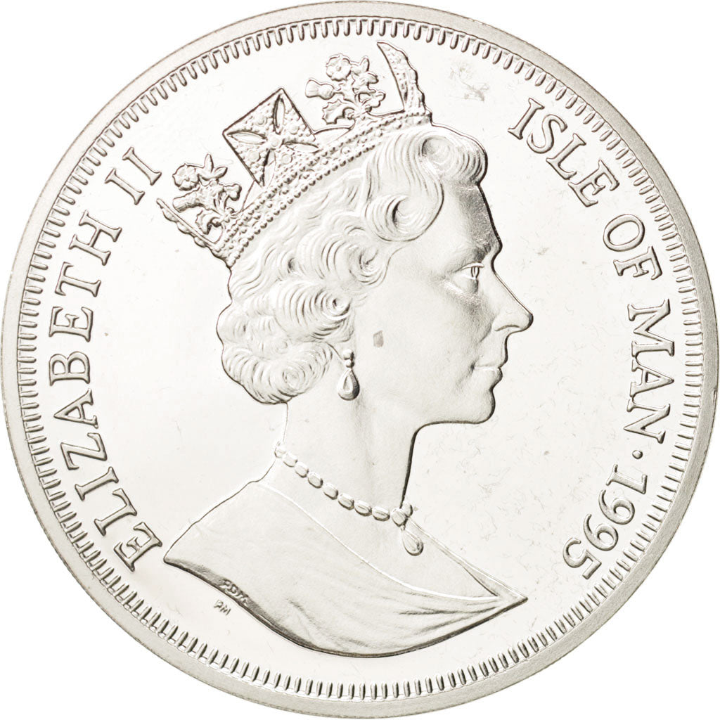 Isle of Man, Elizabeth II, Crown, 1995, Pobjoy Mint, MS(63), Silver, KM:505a