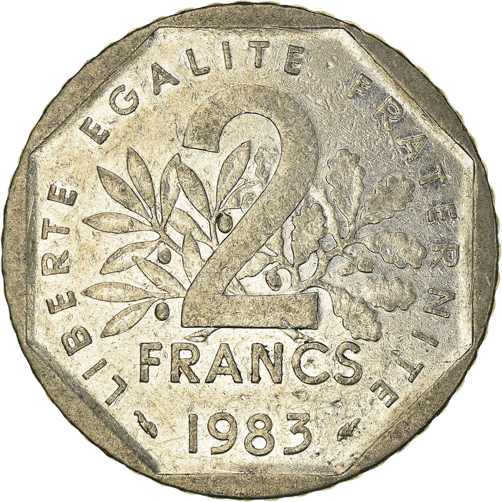 Münze, Frankreich, Semeuse, 2 Francs, 1983, Paris, S+, Nickel, KM:942.1