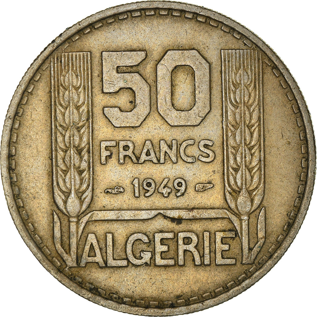 Coin, Algeria, 50 Francs, 1949, Paris, EF(40-45), Copper-nickel, KM:92