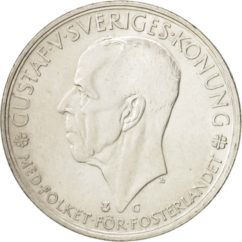 Svezia, Gustaf V, 5 Kronor, 1935, SPL, Argento, KM:806