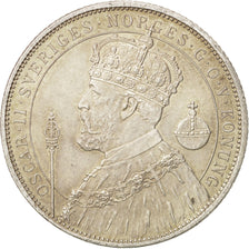 Svezia, Oscar II, 2 Kronor, 1897, SPL-, Argento, KM:762