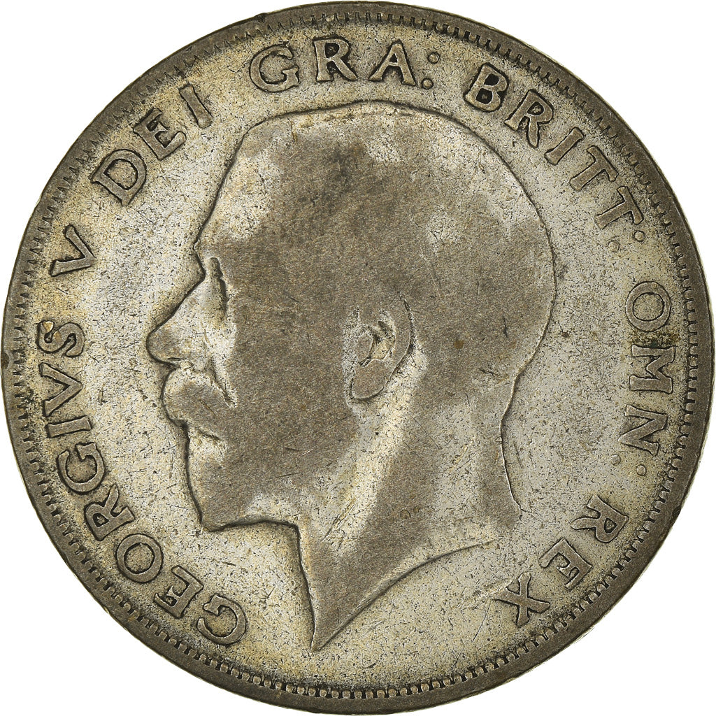 Coin, Great Britain, George V, 1/2 Crown, 1922, VF(20-25), Silver, KM:818.1a