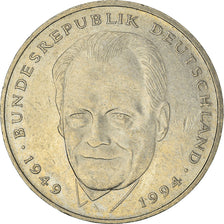 Coin, GERMANY - FEDERAL REPUBLIC, 2 Mark, 1994, Munich, EF(40-45), Copper-Nickel