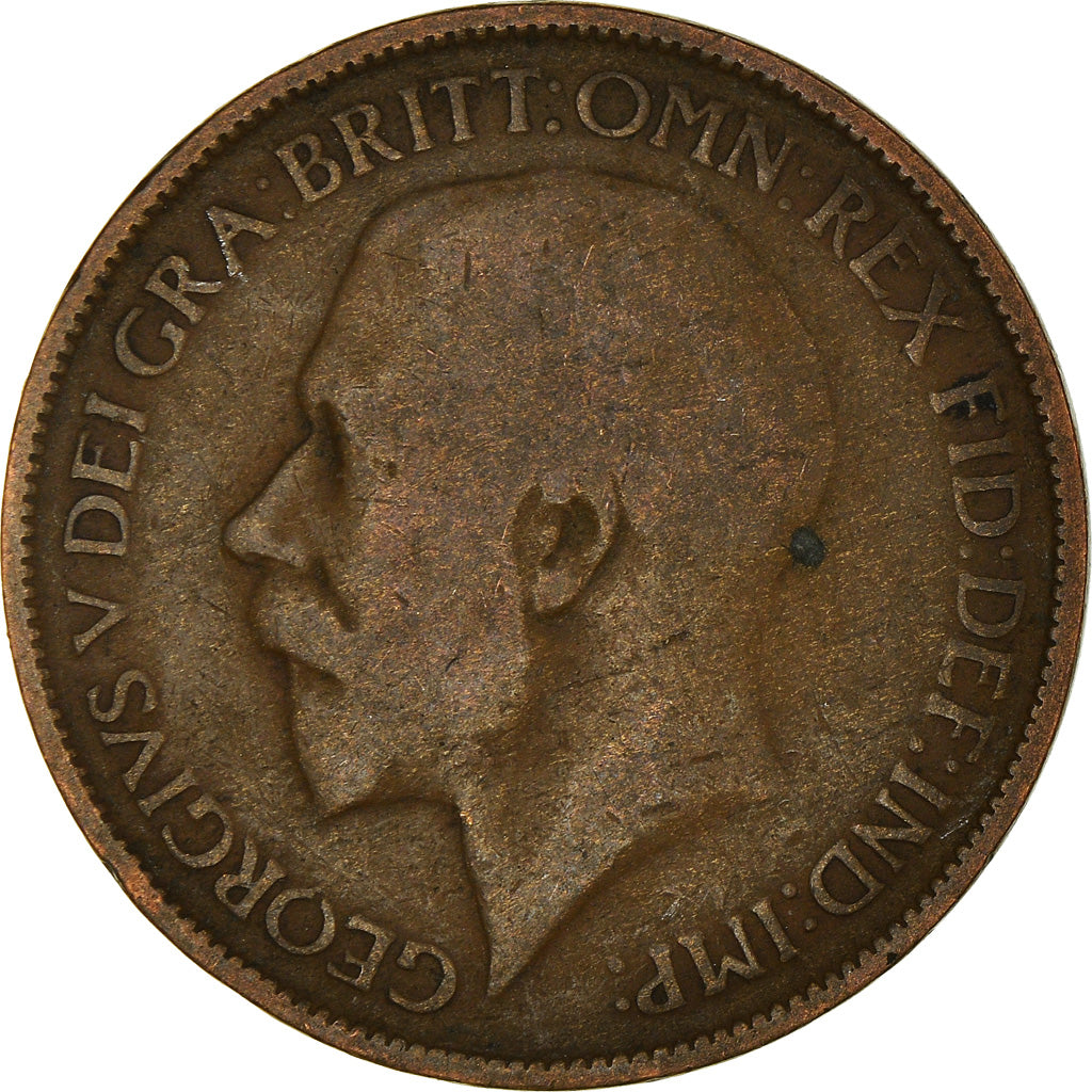 Coin, Great Britain, George V, 1/2 Penny, 1915, F(12-15), Bronze, KM:809