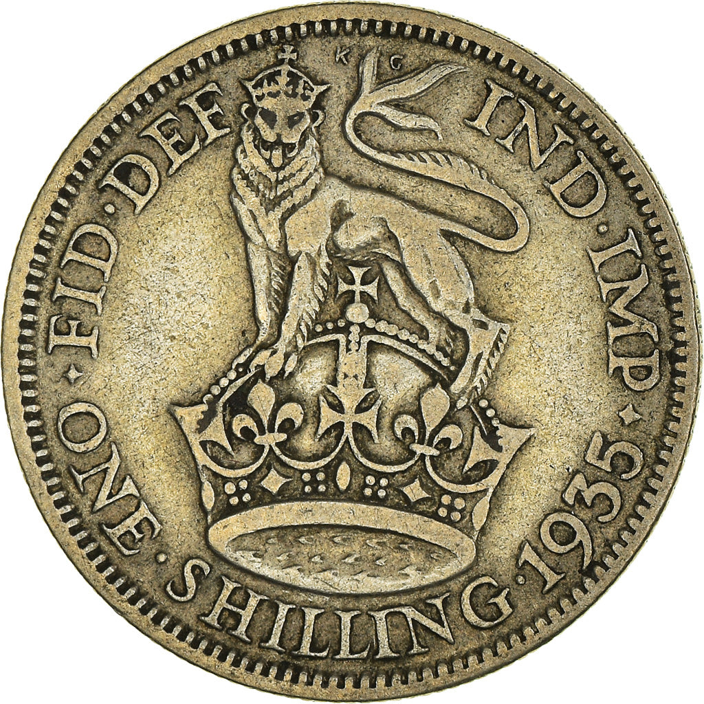 Coin, Great Britain, George V, Shilling, 1935, VF(20-25), Silver, KM:833