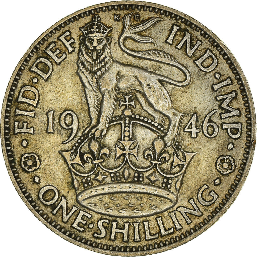 Coin, Great Britain, George VI, Shilling, 1946, EF(40-45), Silver, KM:854