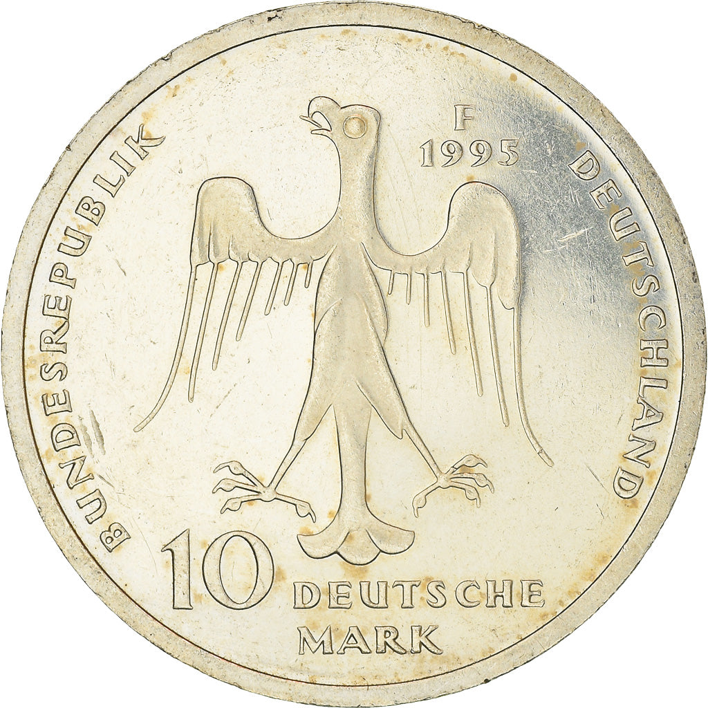 Coin, GERMANY - FEDERAL REPUBLIC, 10 Mark, 1995, Stuttgart, 800th Anniversary of