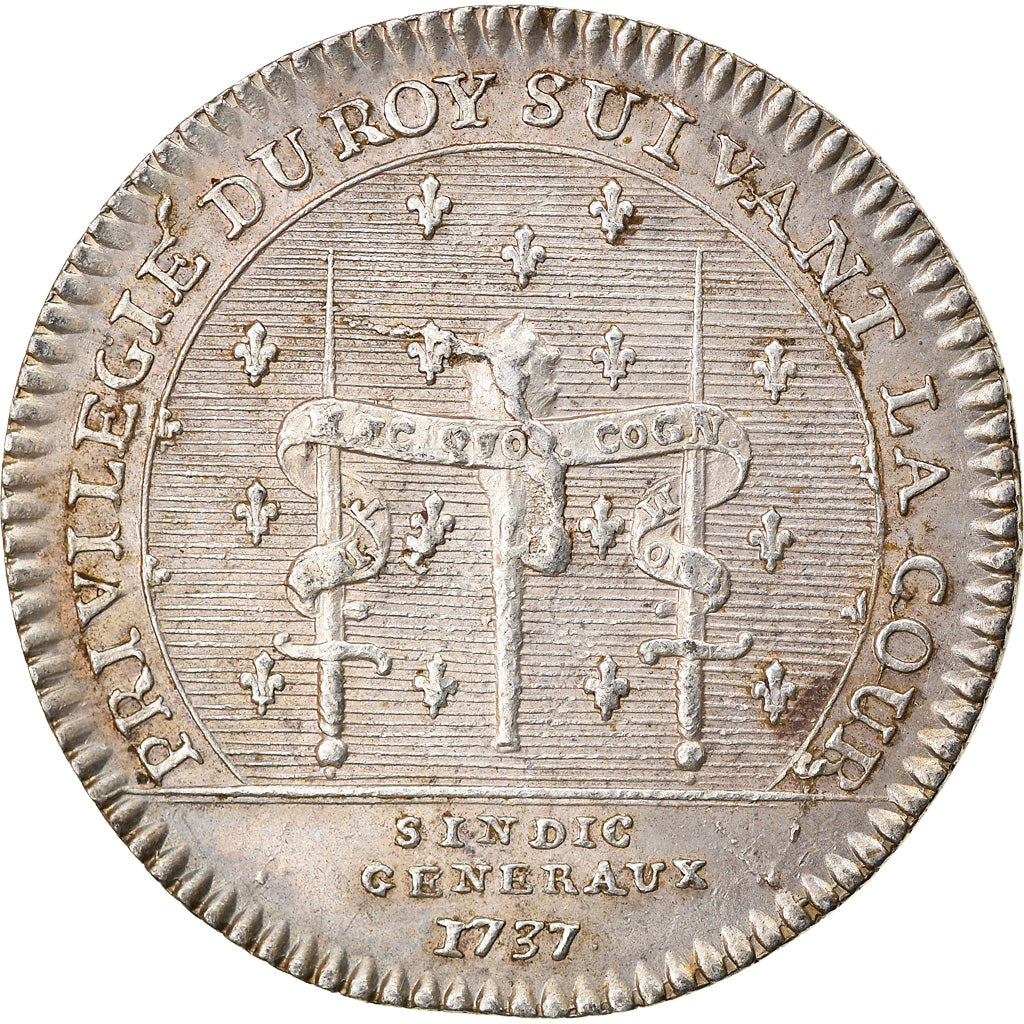 France, Token, Louis XV, Maison du Roi, Syndics Généraux, History, 1737