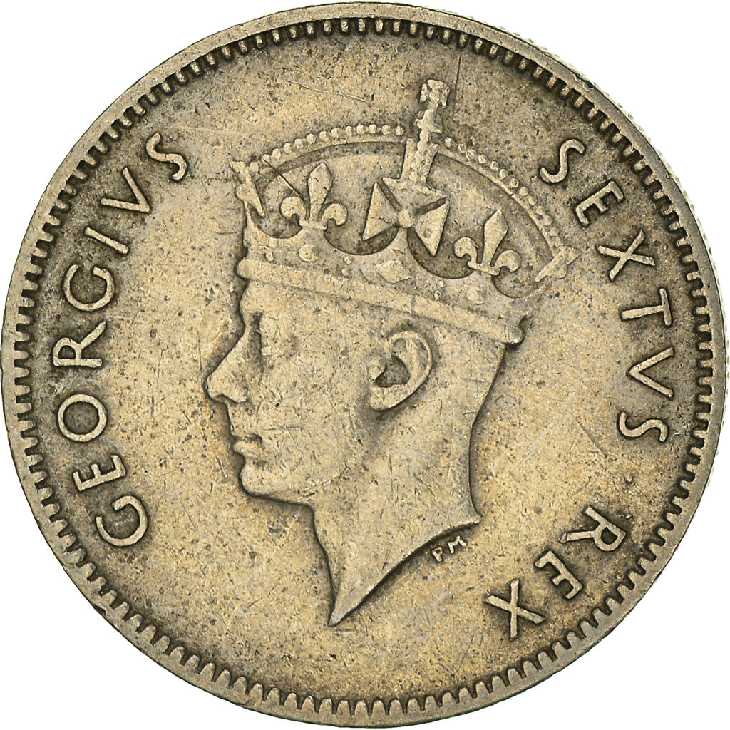 Moeda, ÁFRICA ORIENTAL, George VI, 50 Cents, 1948, EF(40-45), Cobre-níquel