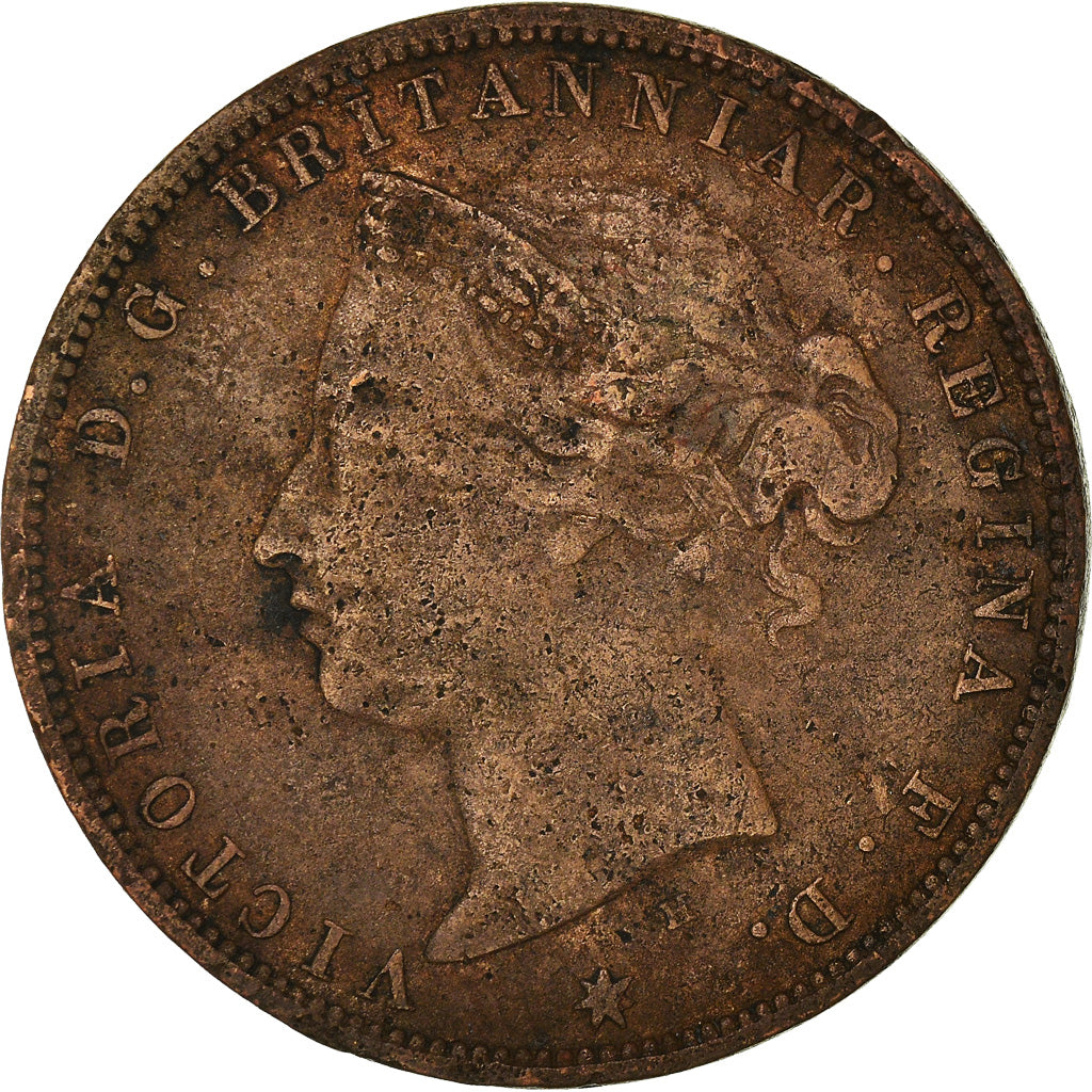 Coin, Jersey, Victoria, 1/24 Shilling, 1877, F(12-15), Bronze, KM:7