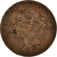 Coin, Jersey, Victoria, 1/24 Shilling, 1877, F(12-15), Bronze, KM:7