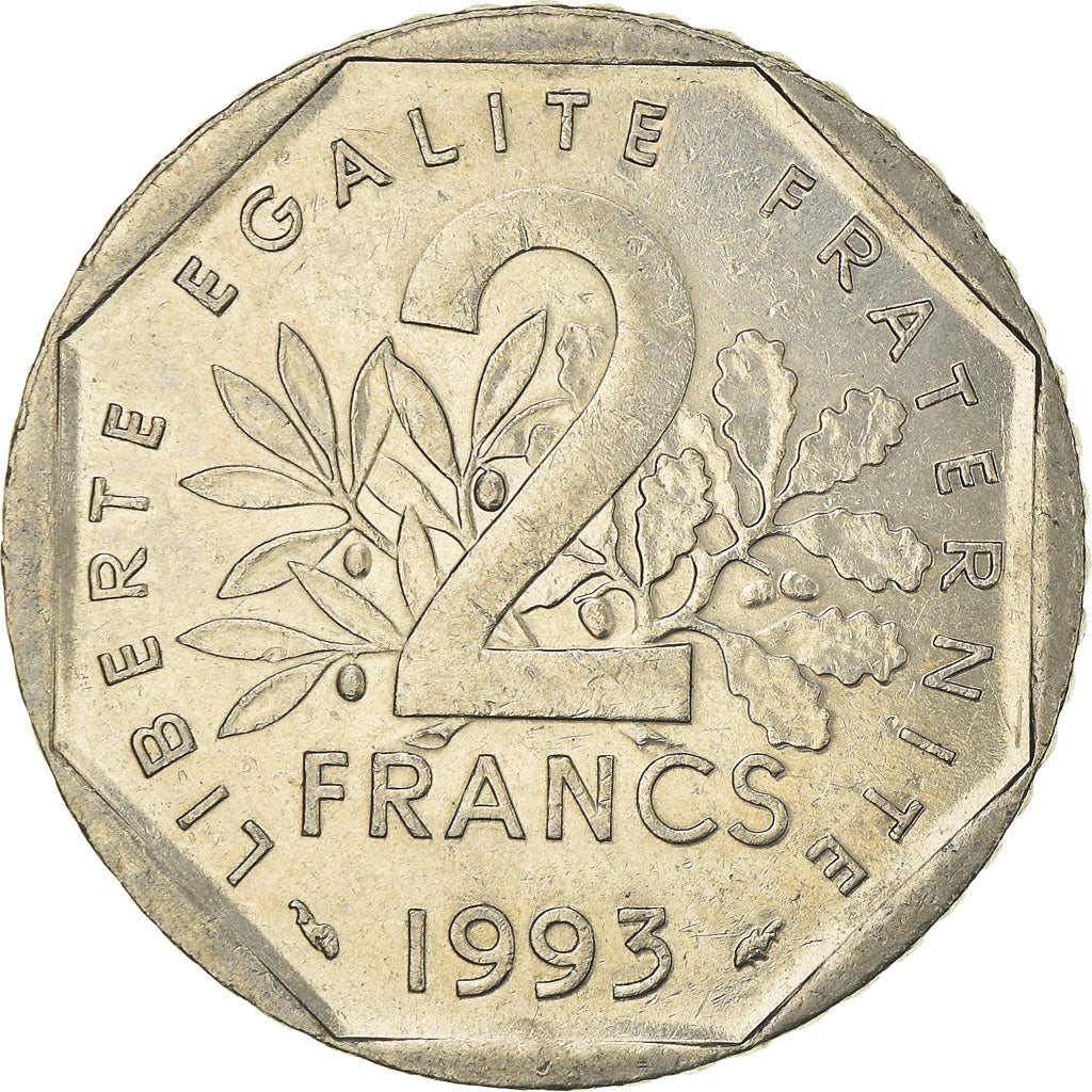 Coin, France, Semeuse, 2 Francs, 1993, Paris, VF(30-35), Nickel, KM:942.2